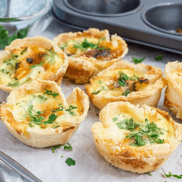 Mini Cocktails Salées - Mini Quiche Lorraine - VCake